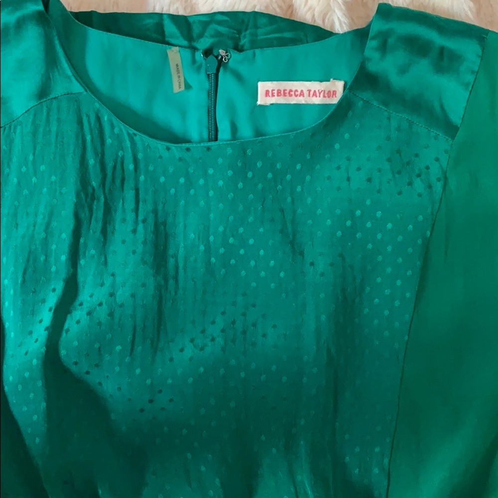 Kelly green Rebecca Taylor dress.